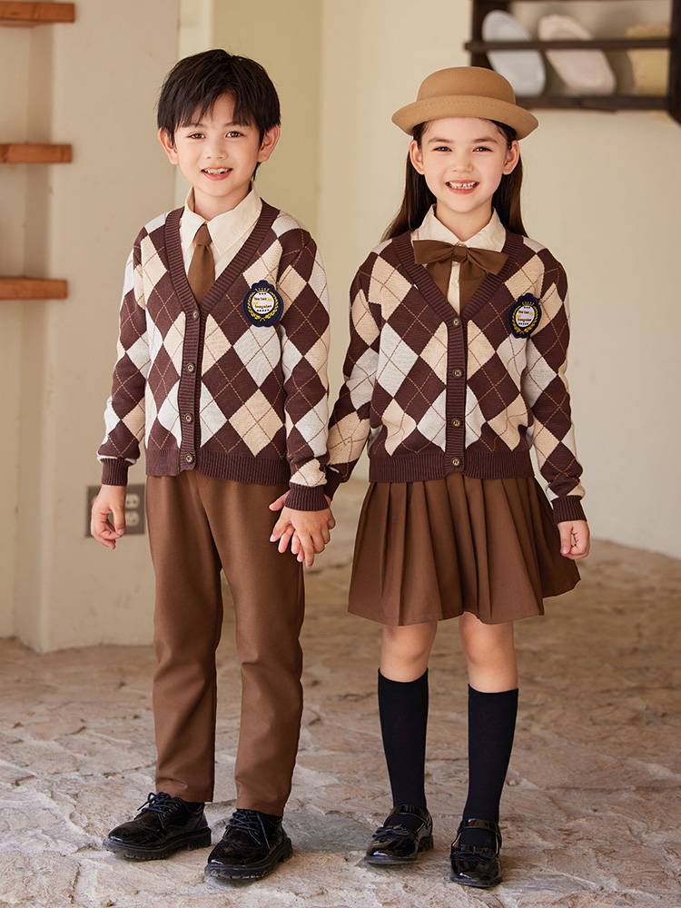 Spring and Autumn Performance British Wind Performance Server Vests Vests Primary School Student School Uniform Class Service Kindergarten Garden Server Chorus Services