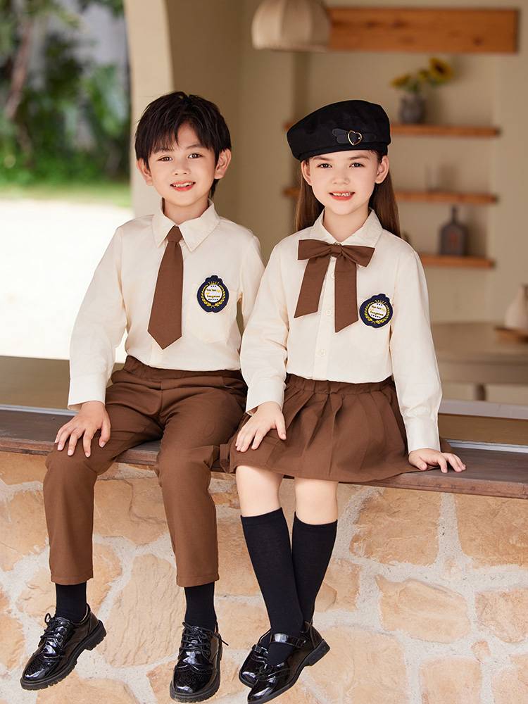 Spring and Autumn Performance British Wind Performance Server Vests Vests Primary School Student School Uniform Class Service Kindergarten Garden Server Chorus Services