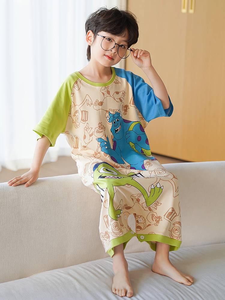 "Sympathetic boy boy, summer sleeping bag baby, cartoon Mario child, kicked in a home free and pure cotton."