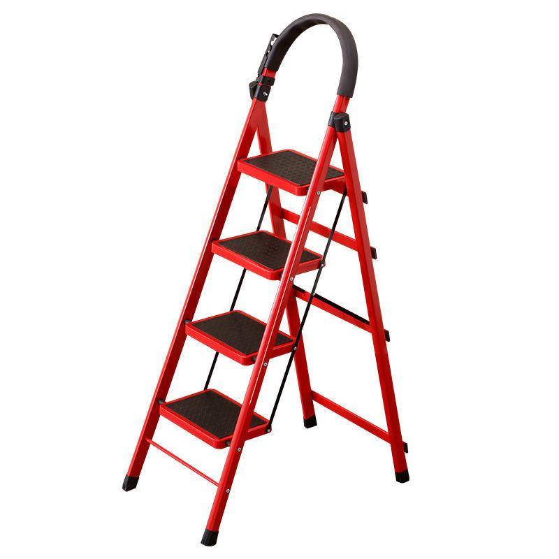 The stairs climb the horse stool to take the shelves, the six -footed cushion staircase loft folding ladder aluminum alloy household ladder