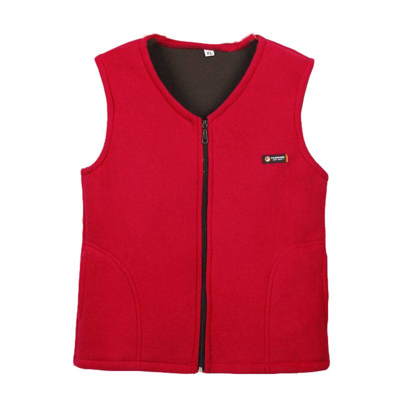 Middle -aged and elderly women's clothing autumn and winter velvet vests mothers plus velvet thickened large -size fleece horses clamping shoulder jacket vest