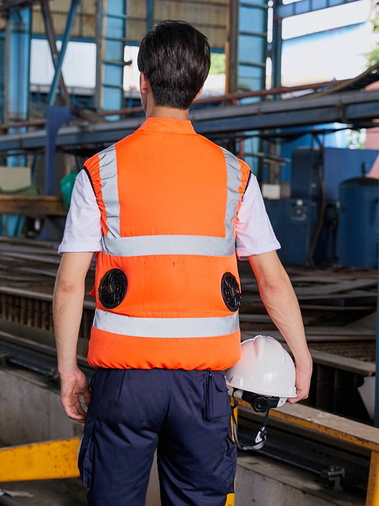 Summer air -conditioning uniforms cool down, cool reflective vest fans, charging fan service air -conditioning work clothes