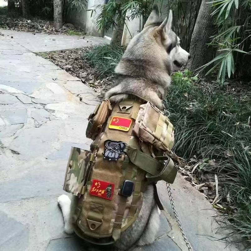 Dog's clothes in large dogs in dog tactical vests Golden Mao Dewan dog chest strap vest pets out of vest