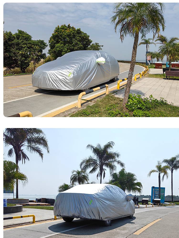 Oxford Botic car hood sunscreen, rain and heat insulation full cover, thick semi -automatic tie rod console outer cover