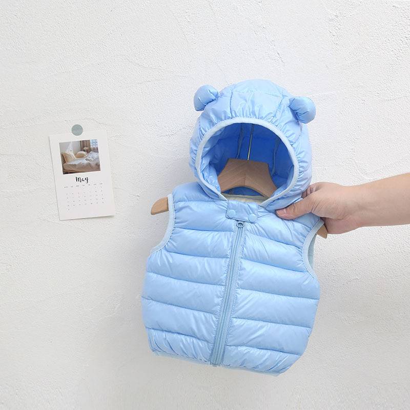 Infant down jacket vest 011, winter 2 young and small children freehand vest 3 Female baby 4 warm cotton jacket 5 jacket