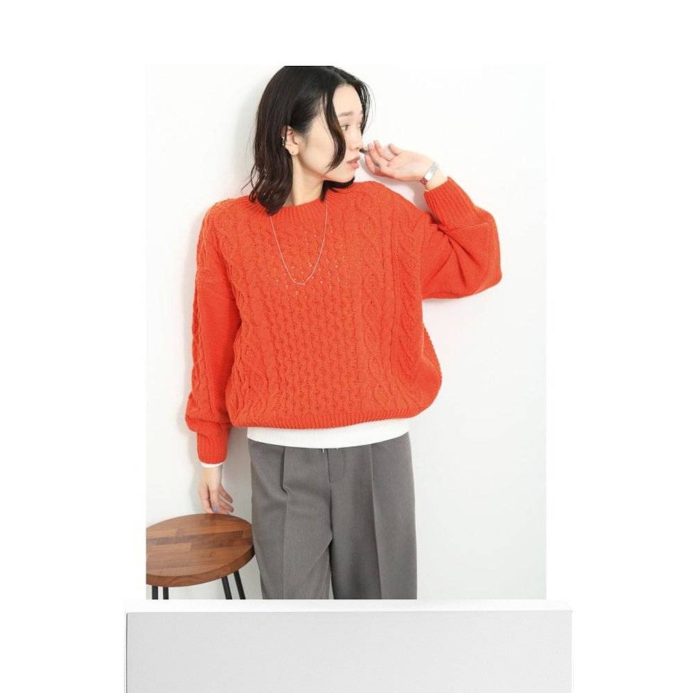 Japan Direct Mail SAMANSA MOS2 Ms. Soft Warm Matt wool woven zipper sweater 16099