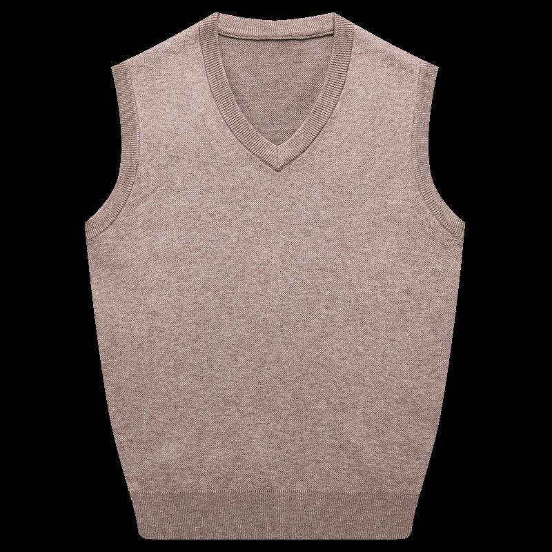 100%pure cashmere vest male Ordos City Middle -aged V -neck sleeveless vest thickened sweater