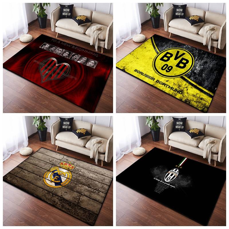 Creative Manchester United Real Madrid AC Milan Football Club logo carpet tide brand room bedroom bedside cushion can be customized