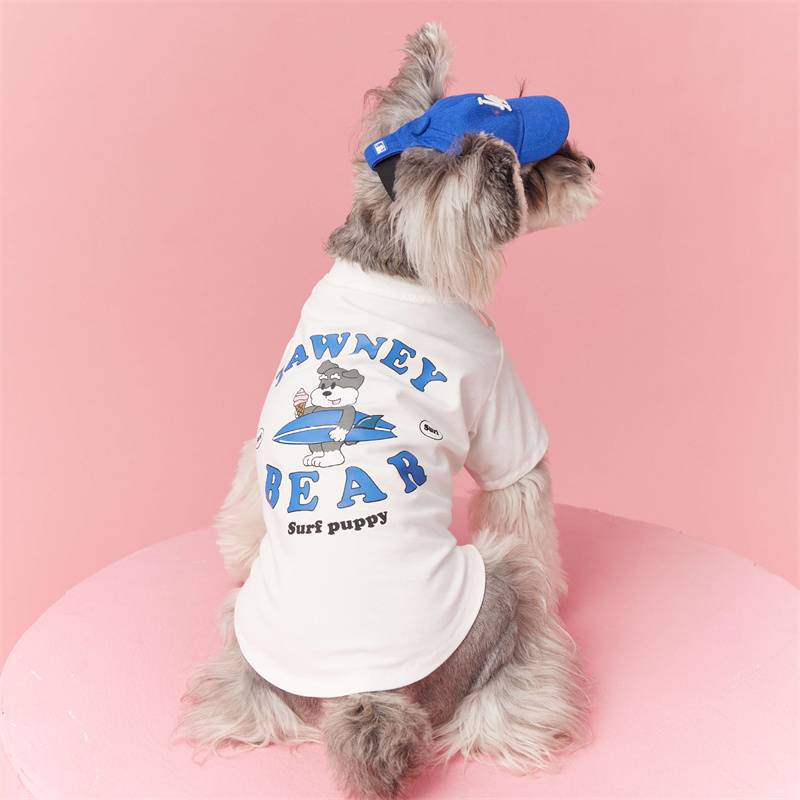 Puppy dogs in summer thin T -shirts in Sherry Berki Teddy Yorkyonia Malzis cat clothes with a backpack