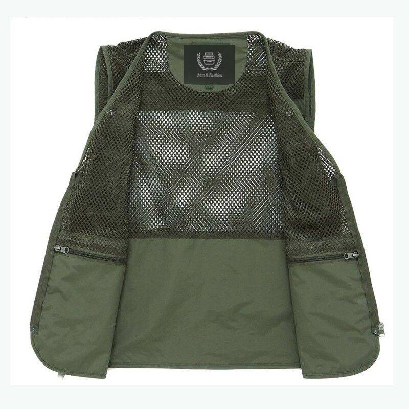 Xia Bo see the car network eye vest photography director reporter reporter vests multi -bags of shoulder -shoulder fishing horses and men