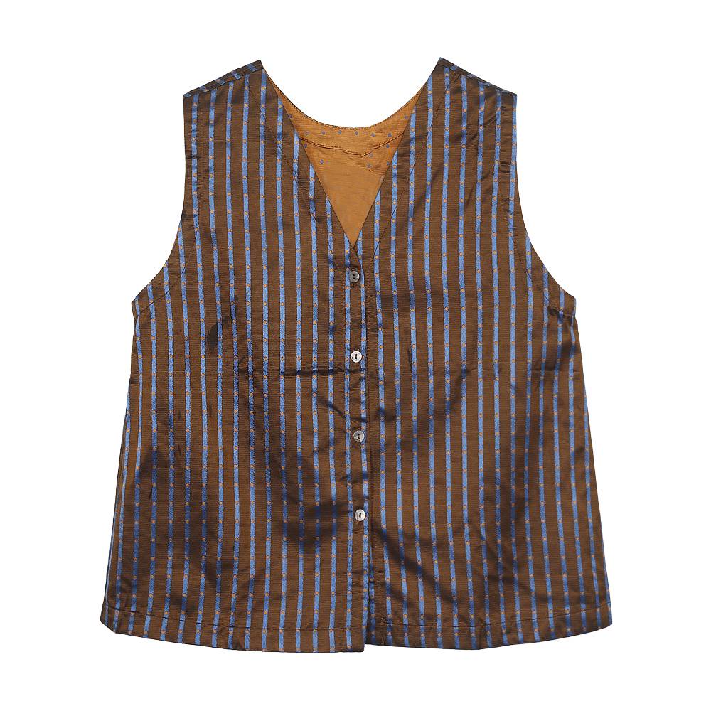 Through the color weaving, the brocade brocade vest female retro literary sleeveless vest, summer loose, wearing horses clip top