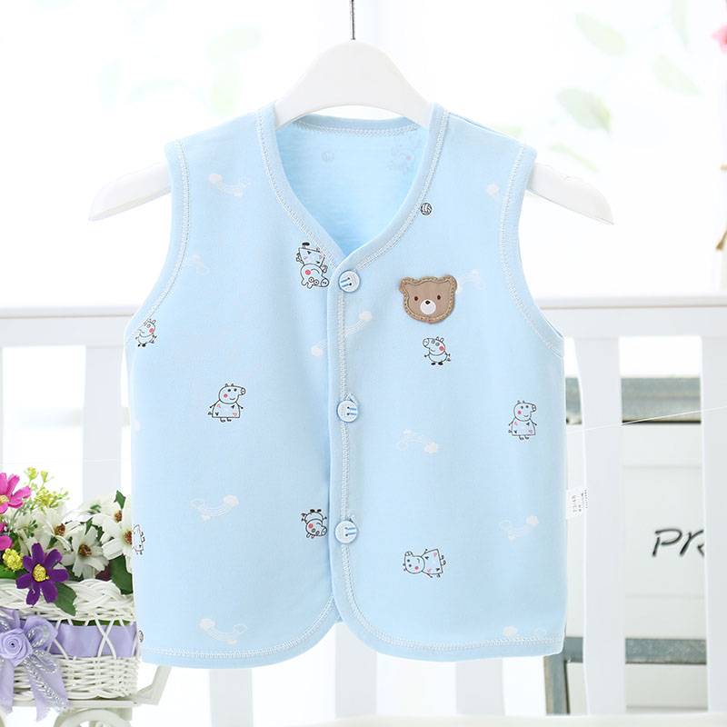 Baby vest spring and autumn pure cotton thin baby vest, summer newborn clothes vest, top, shoulder and young children