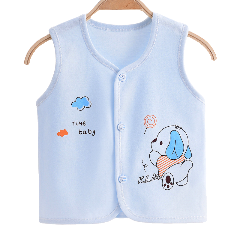 Baby vest spring and autumn pure cotton thin baby vest, summer newborn clothes vest, top, shoulder and young children