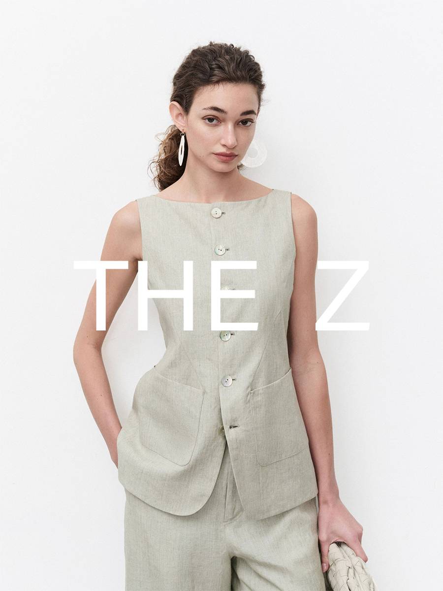 Old Qianfeng Lanlian Woods Wide Pants Set is thin and thin, high waist new Chinese vest jacket set