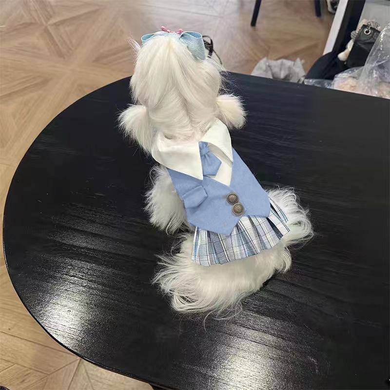 Spring and Autumn Puppy College installed JK uniforms Malzis York Schiki Bear pet dog clothes