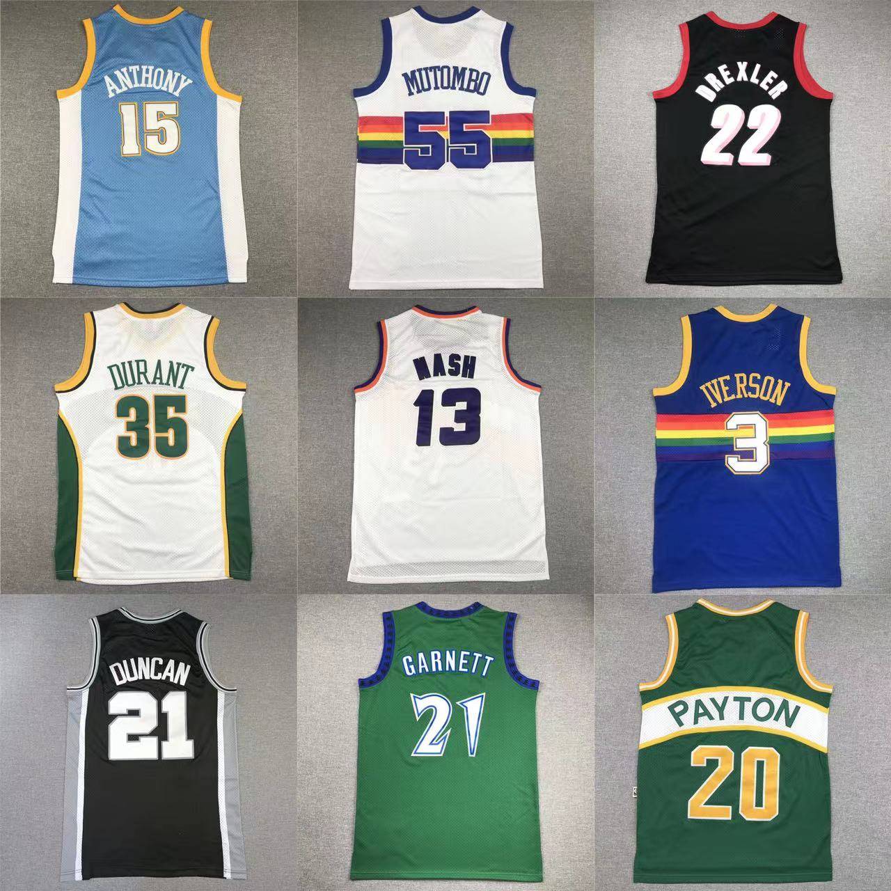 Supersonic 20-year-old embroidery, King 55 of the Wolves 21 basketball suit
