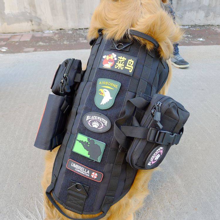 Pet dog tactical vest clothes medium large dogs in winter warm dog vest golden hair dog 2022 backpack backpack