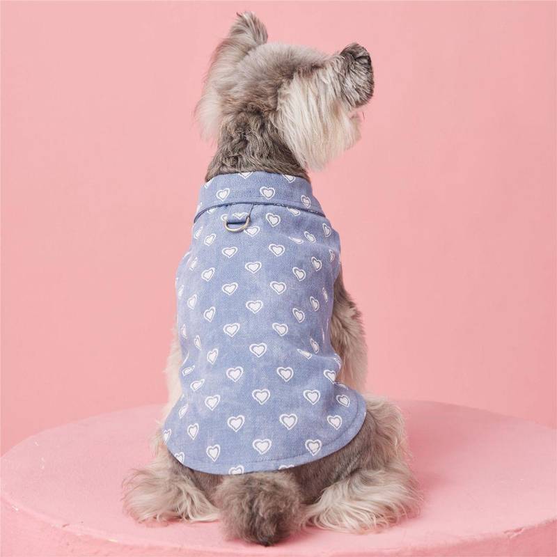 Spring and summer dogs, dog clothes, shirt vest pets, Malzis Snow, Snow, Teddy Berki Shiba Inu