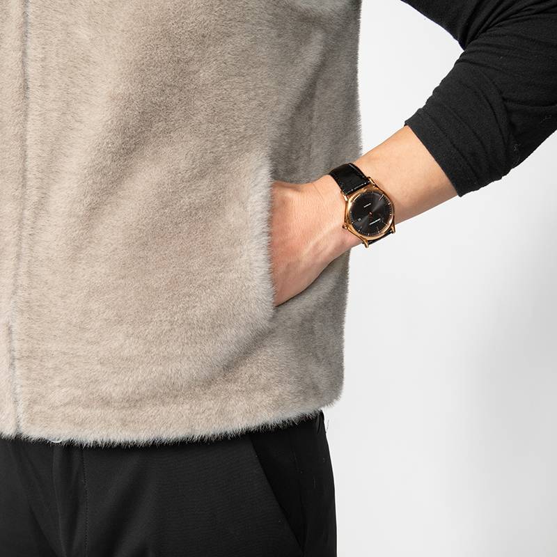 New imported mink coat men's water mink wool outer mink connecting hooded vest vest vests, shoulder winter Haining fur