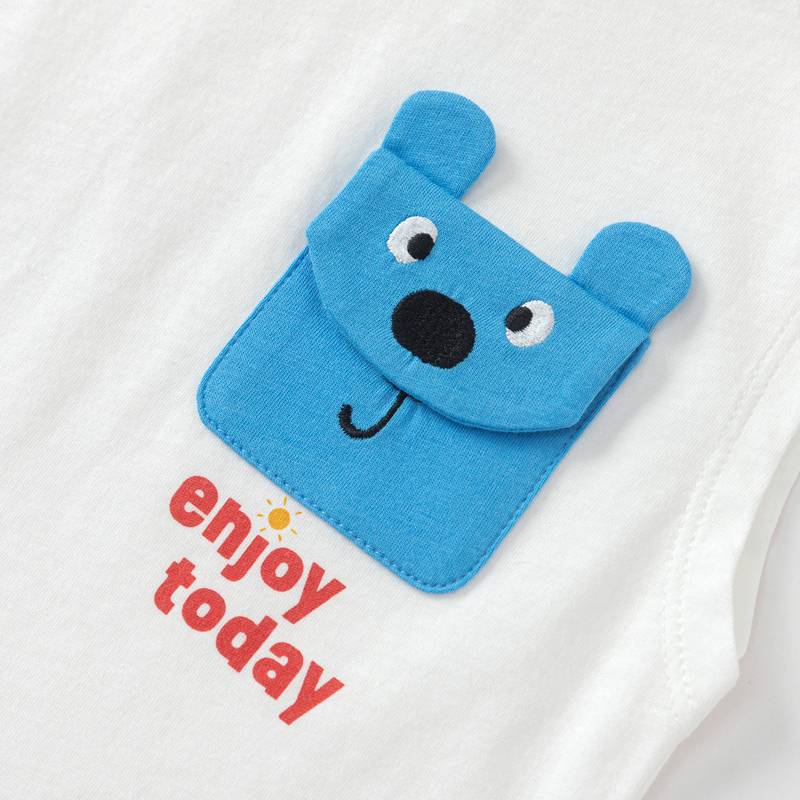 Balabara Baby Vest vest boy T -shirt girl thin top wears 24 summer new cotton cute