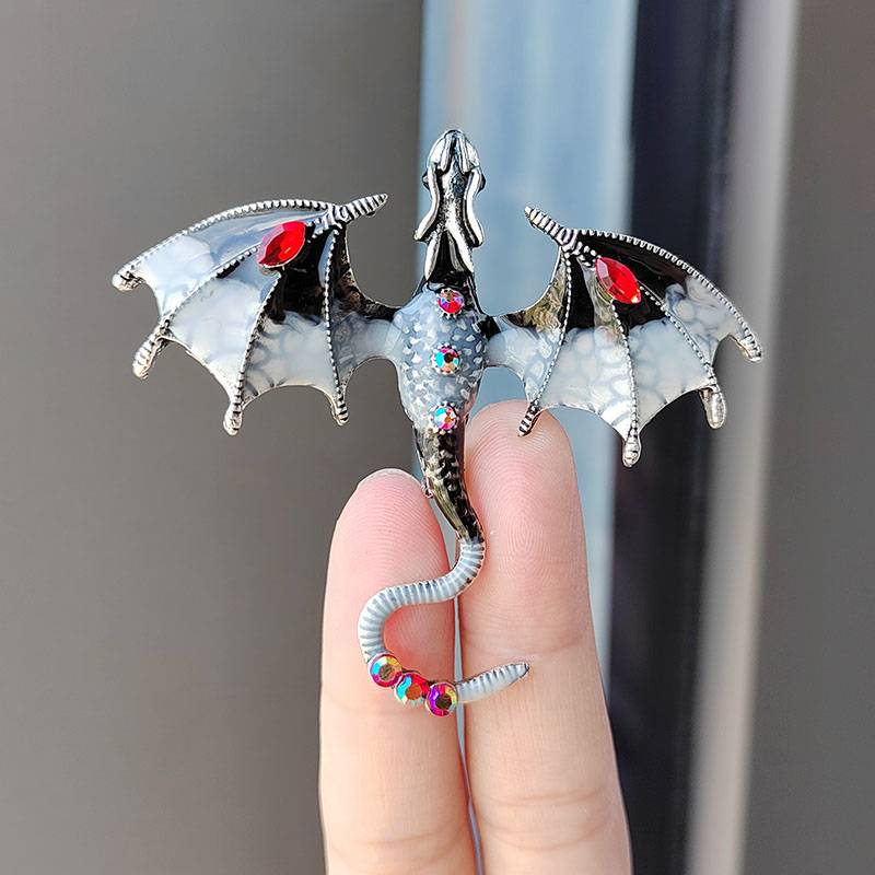 DIY Dragon brooch female European and American fashion animals unprecedented chest flowers all -match diamond clothes badge accessories