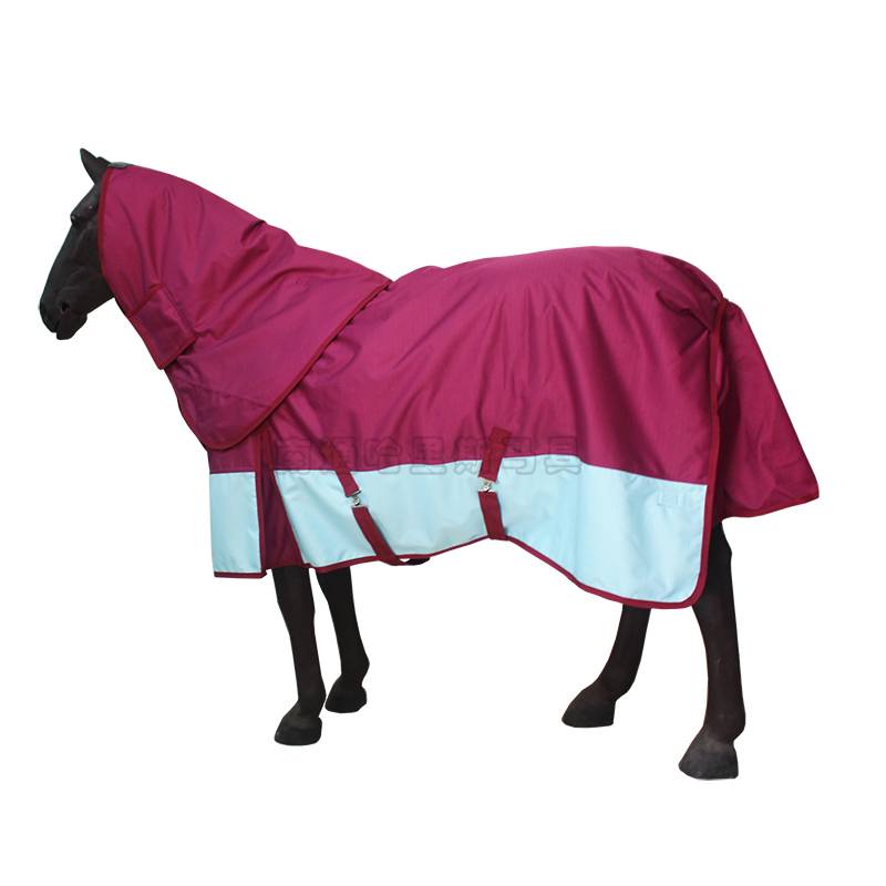 Factory direct sales in winter plus cotton 1200D horsepower waterproof and breathable split body horses and neck removable equestrian supplies