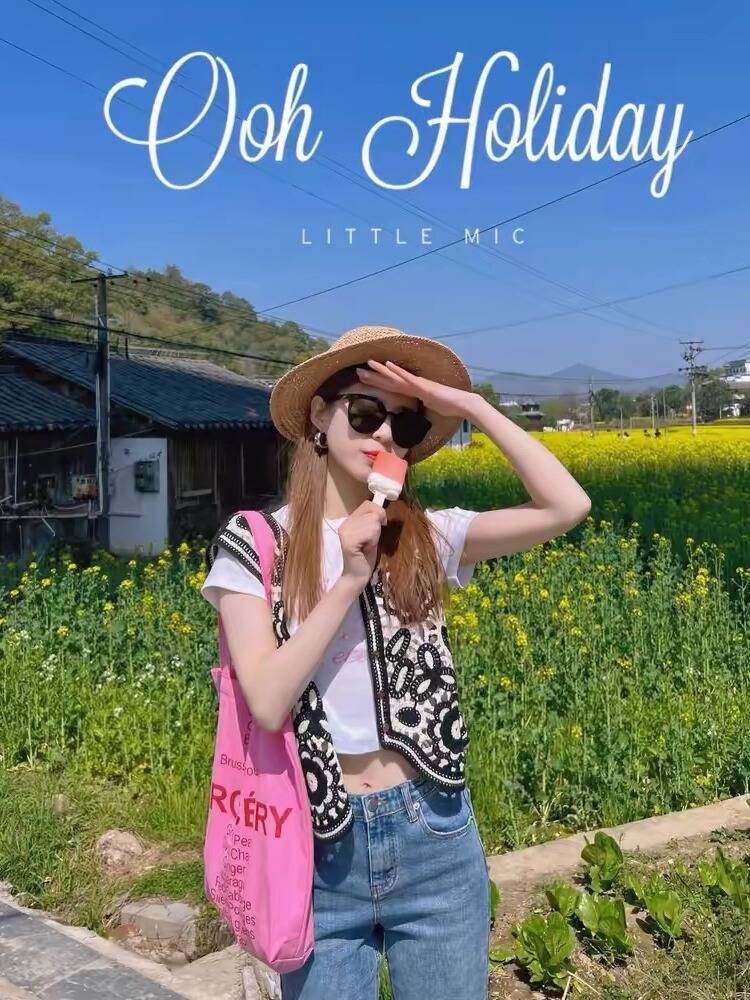 Popular color hook hollow horse clip vest female 2024 spring and summer new Korean version is thin versatile single -off vest top