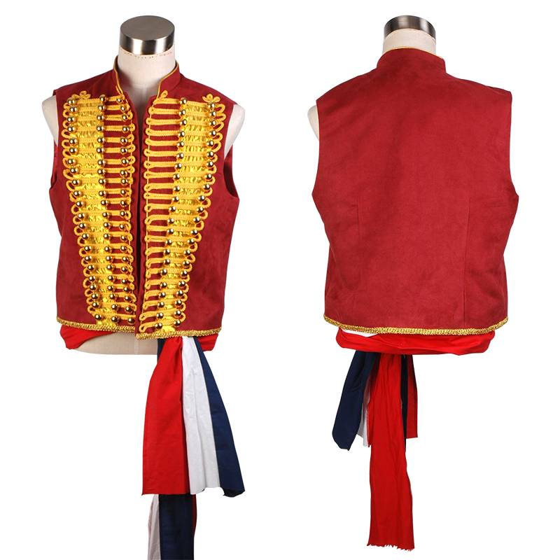 Miserable World Musical Drama Anjolra Cosplay The same red vest men's performance clothing clothing