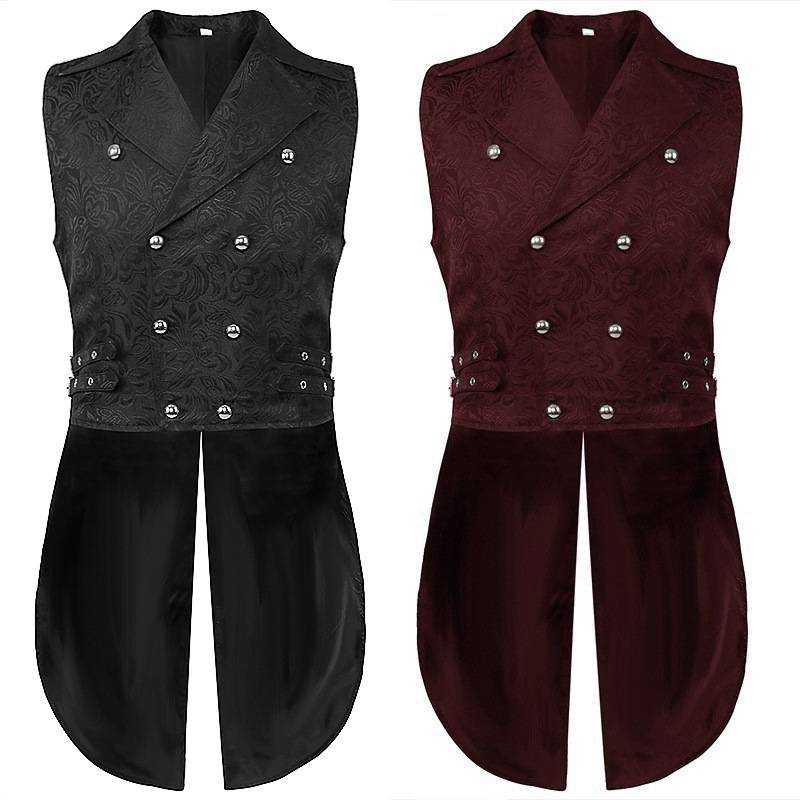 Halloween European and American dystropona medieval retro court vest prince clothing in a shirt men's punk coat