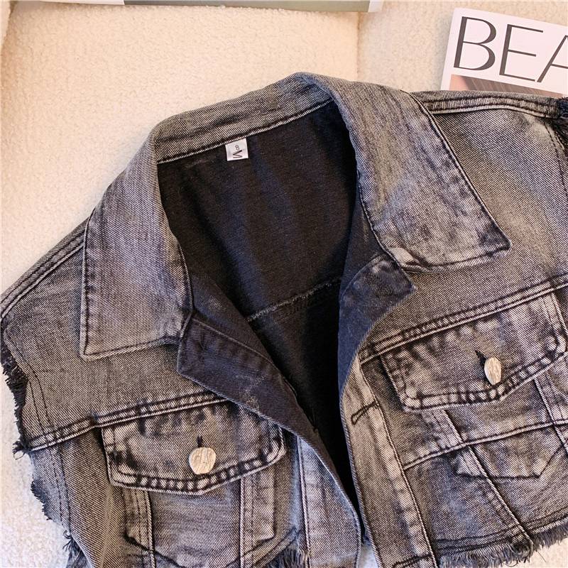 Shawon denim jacket Female summer thin with dress with a cardigan 2024 new sleeveless vest top