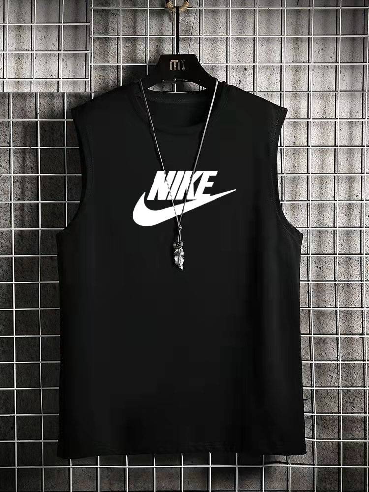 INS hip -hop men's sleeveless vest, loose T -shirt sand beach tide big size summer sports leisure basketball vest