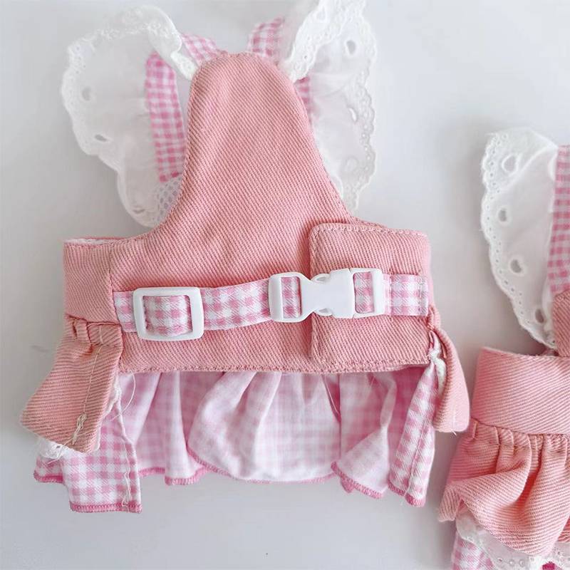 Denim pure cotton dog traction rope with clothes, summer thin puppy skirt, Yorkson Malzis spring and autumn