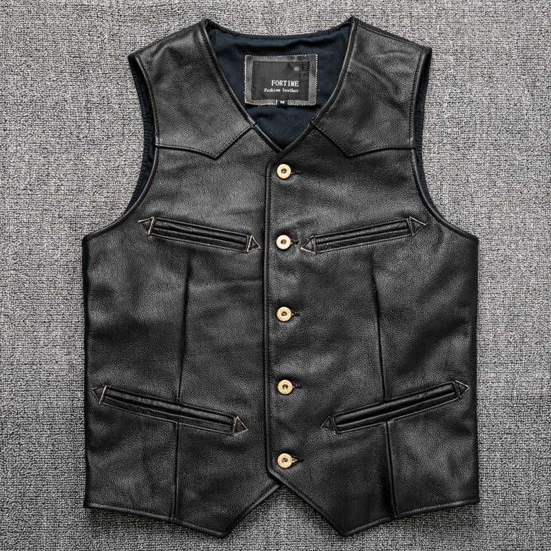 Pick up special offers to loses money to clear warehouse wild cowhide leather vest vest, shoulder, cowboy recupel spring autumn models