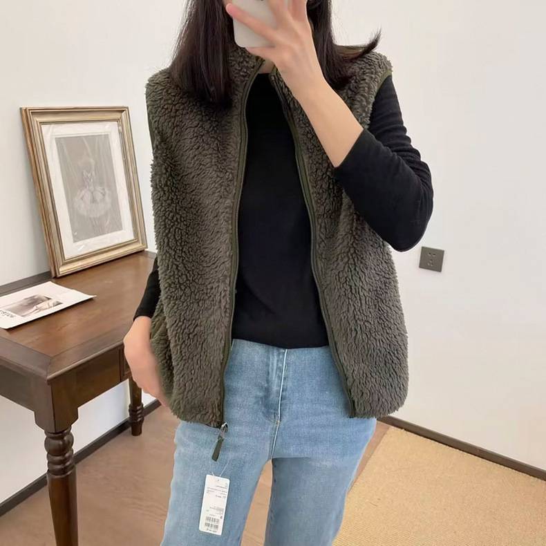 Domestic purchasing Youbankan chinensis velvet vest vest vest vest autumn and winter warming sports horse cuffless sleeveless 451441