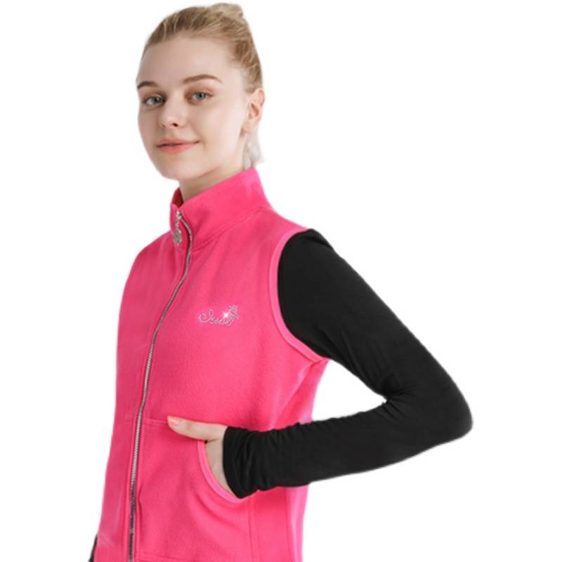 Children with velvete -like skating suit Thicked vest training clothes outer coats wearing warm shake shaking fleece skating clothing