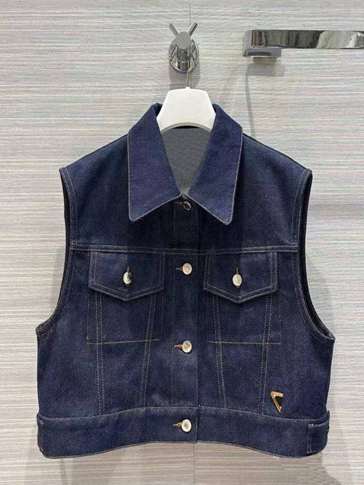 Shenzhen Nangsean Triangle Non -Beim Outer Set Female 24 Summer New Products Functional Small Casual Works Short Vests Top