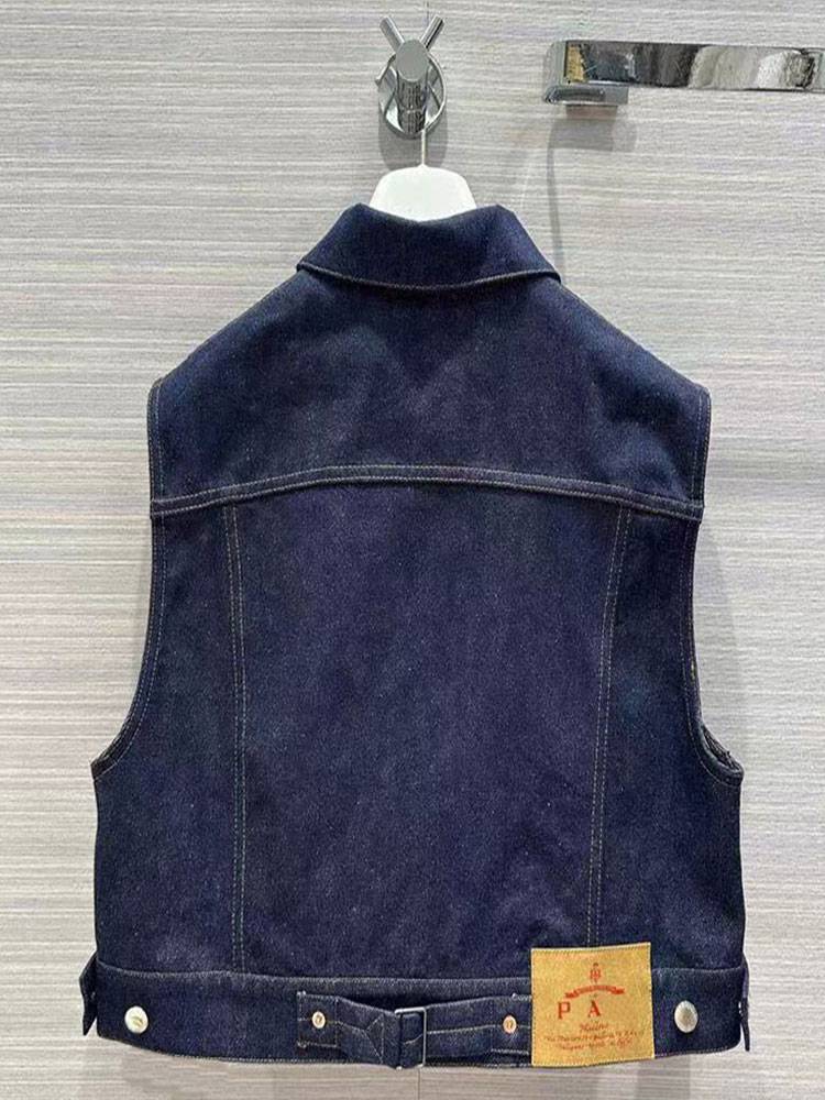 Shenzhen Nangsean Triangle Non -Beim Outer Set Female 24 Summer New Products Functional Small Casual Works Short Vests Top