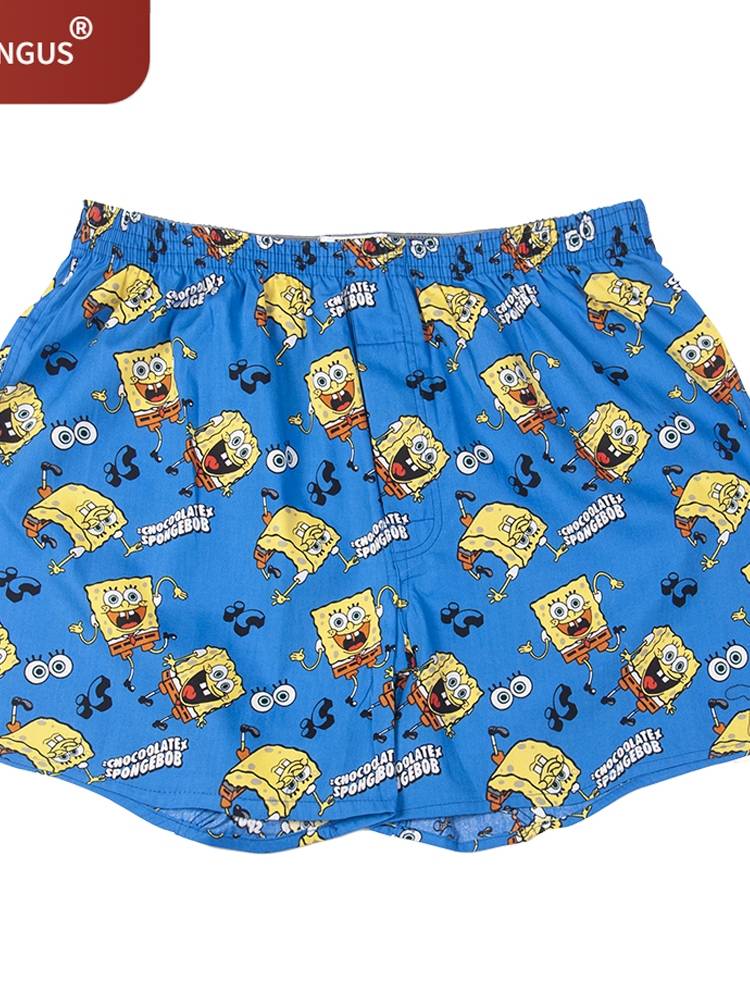 2024 Gaizi pure cotton Arrow pants multi -color printed card week shorts loose large size flat -angle male underwear