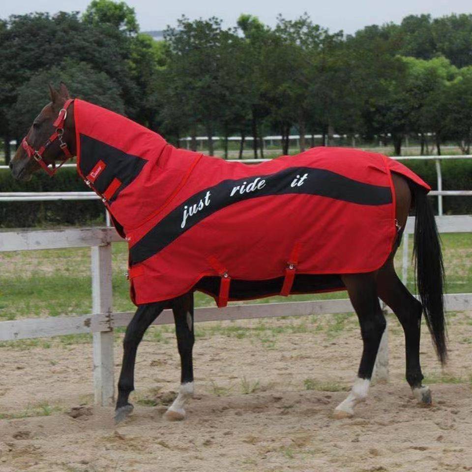 In winter, cotton windproof horses, Malaysia and Cold -proof horses, wraps with a fence, head, cold and cold -resistant horses