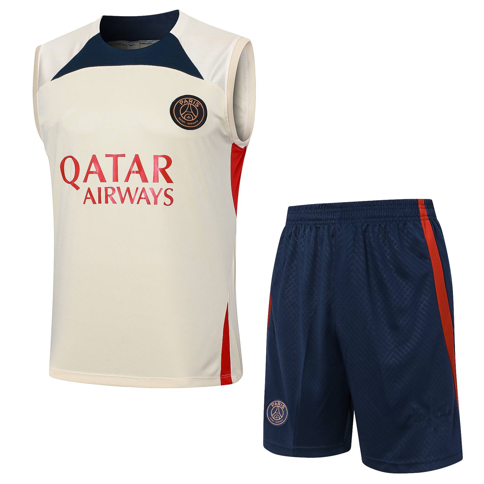 Real Madrid Barcelona sleeveless vest football training suit set Kan Shoulder Paris Juventus short -sleeved jersey fast drying suit