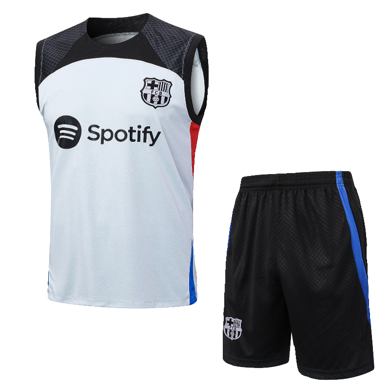 Real Madrid Barcelona sleeveless vest football training suit set Kan Shoulder Paris Juventus short -sleeved jersey fast drying suit