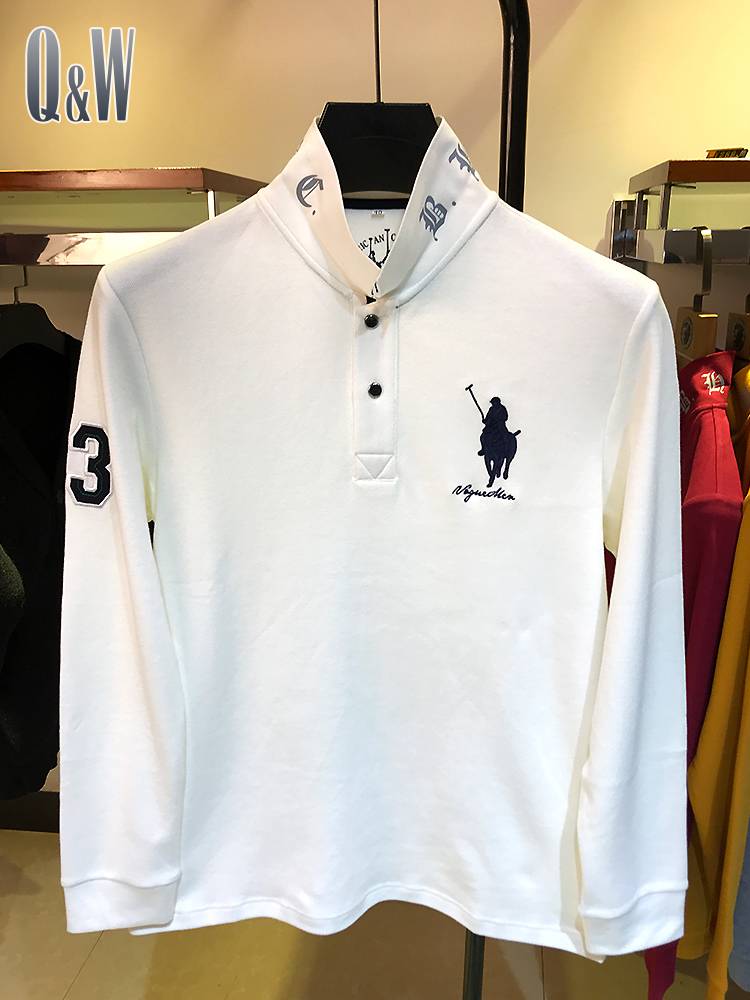 Classic brand Paul Polo shirt men's long -sleeved pure cotton top clothes autumn men's P0LO all -cotton cotton