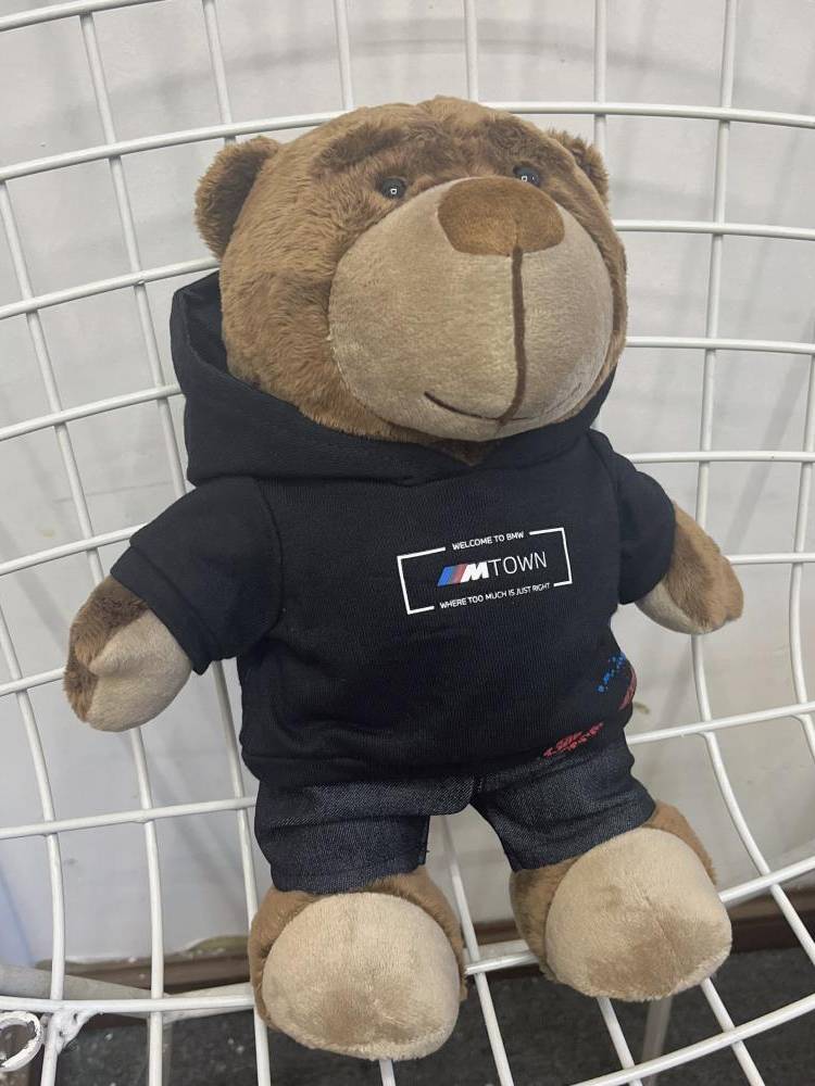 BMW Mi New Energy Vehicle Bava Bear Plush Toys Doll Doll Blue Clothing 4S Store Gift