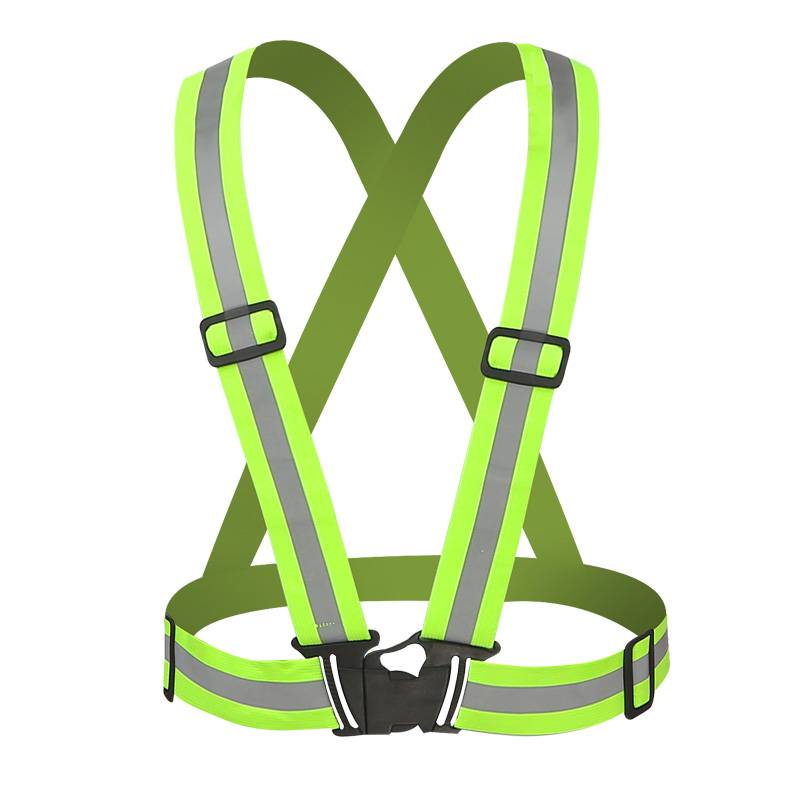 Reflective strap ventilation traffic fluorescent reflective coat car ride car, elastic reflective vest vest vest safety uniform