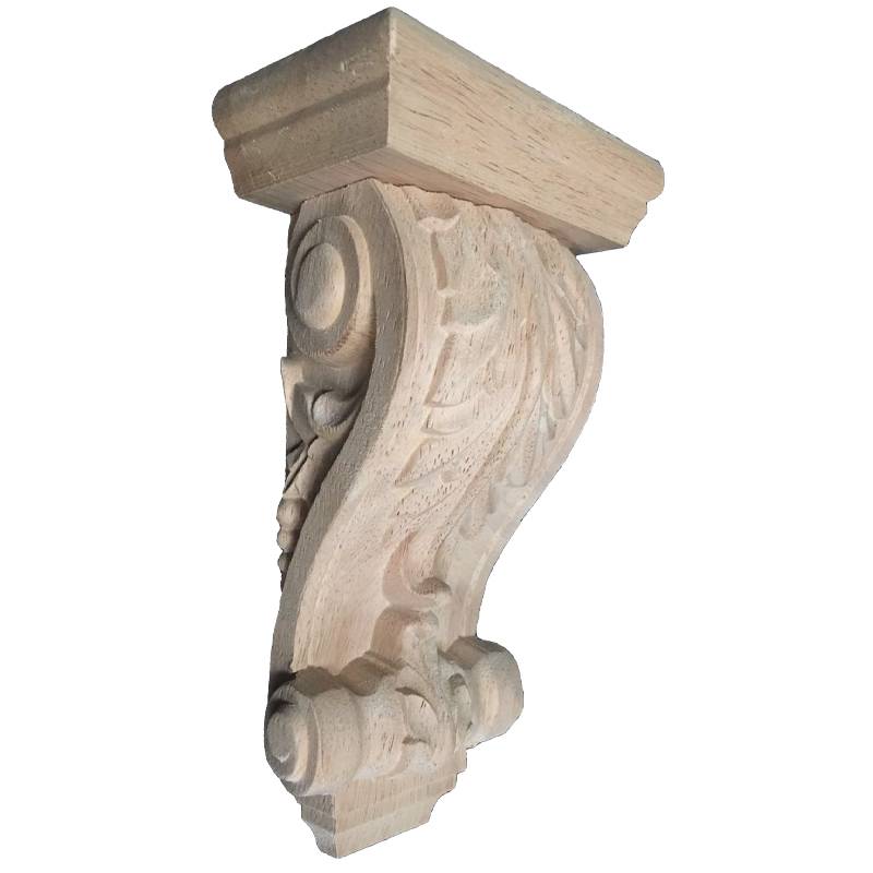 Dongyang woodcarvan European -style solid wood column head carved stigma Chinese cabinet Liang Tomaro column head wardrobe decoration