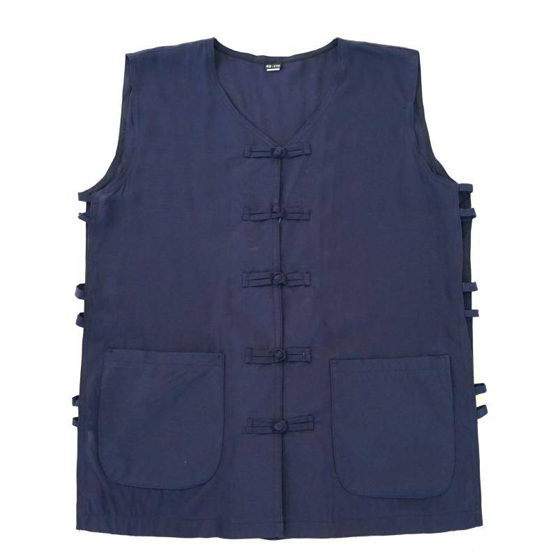 Middle -aged and elderly people in summer men's vest Chinese -style cotton cotton silk gown father artificial cotton and shoulder horses shirt vest