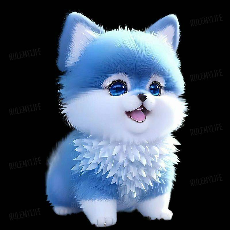 HM explosion net red dog super cute puppy sticker personality decoration refrigerator toilet sticker post children's room wall sticker