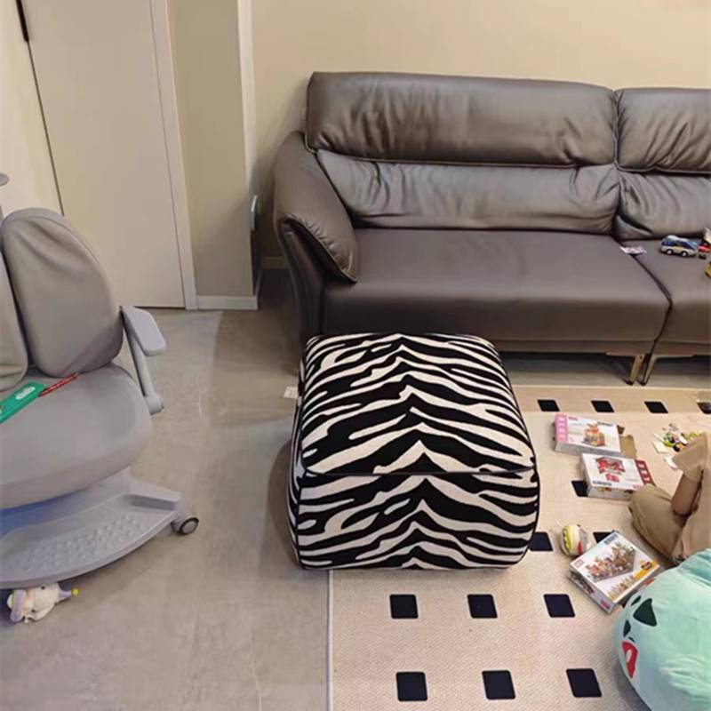 Light luxurious sofa zebra zebra stool creatively briefly rest the soft-stool house with a shoes-and-foot stool hat