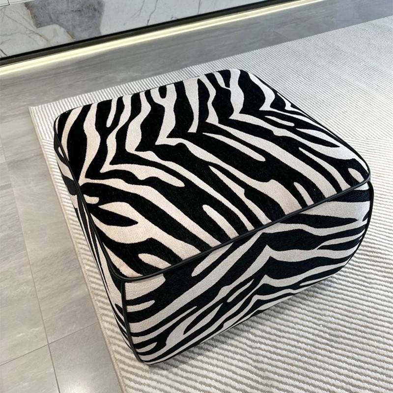 Light luxurious sofa zebra zebra stool creatively briefly rest the soft-stool house with a shoes-and-foot stool hat
