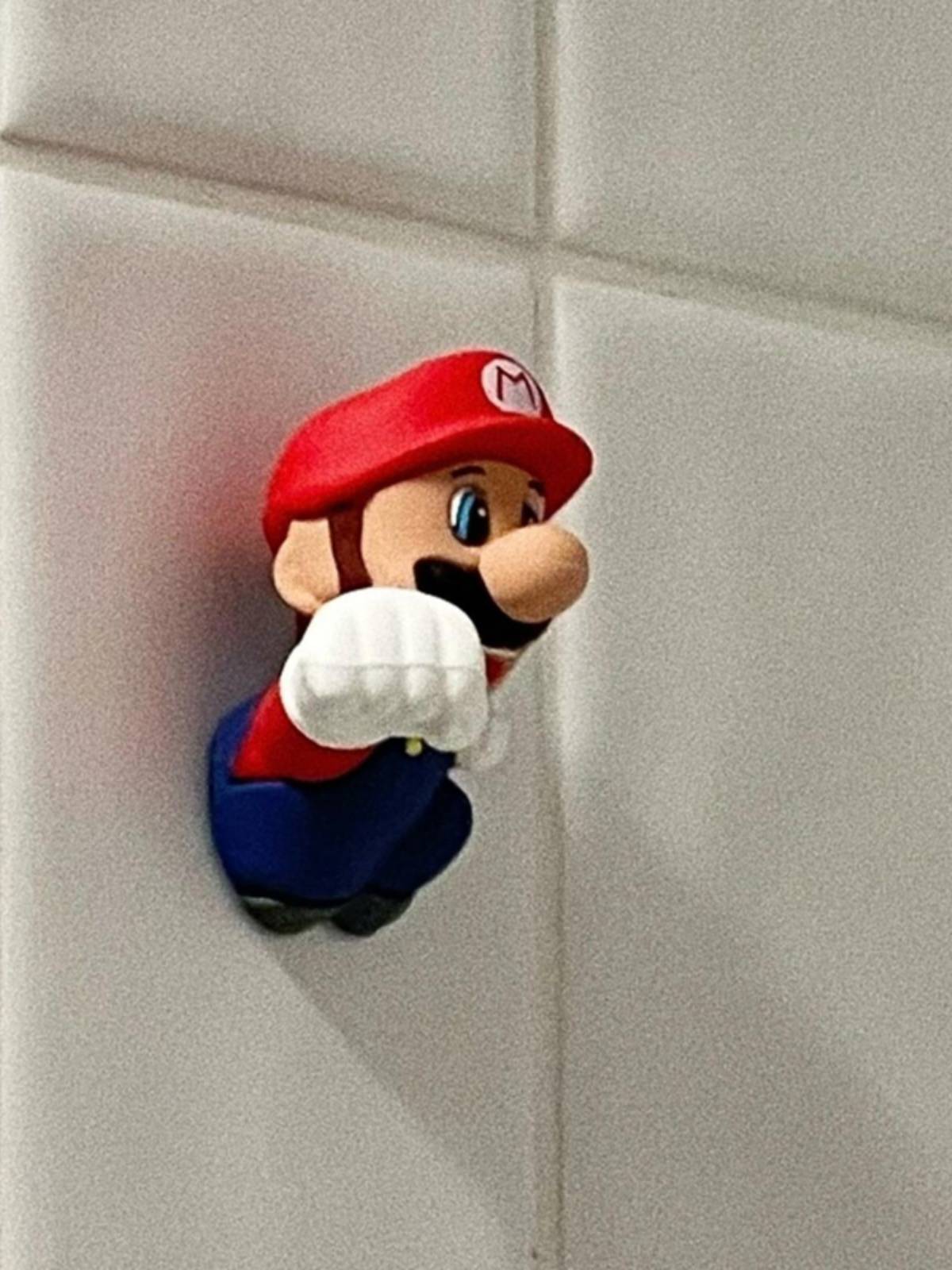 Mario's a toilet towel-free stick-in-a-cute toon-do